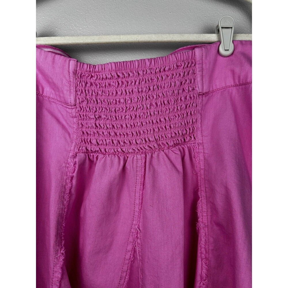 anthropologie Pilcro Strapless Denim Pink  Mini Dress Pockets Size Xl Cotton - Picture 8 of 12